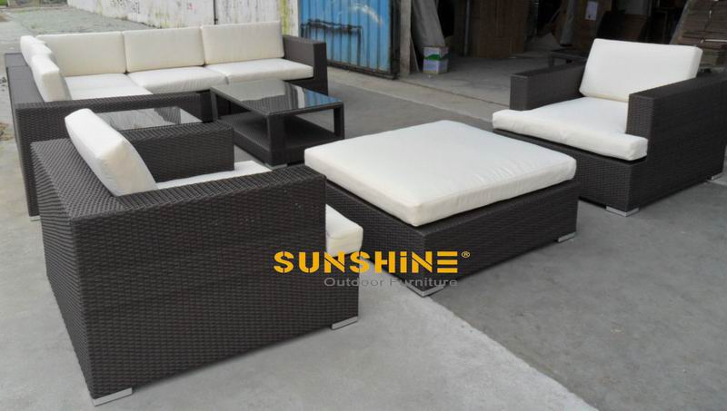 outdoor wicker sofa